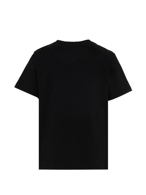 T-shirt unisex Balmain Kids nera con bottoni e logo piccolo BALMAIN Kids | BY8Q21Z3672930BC